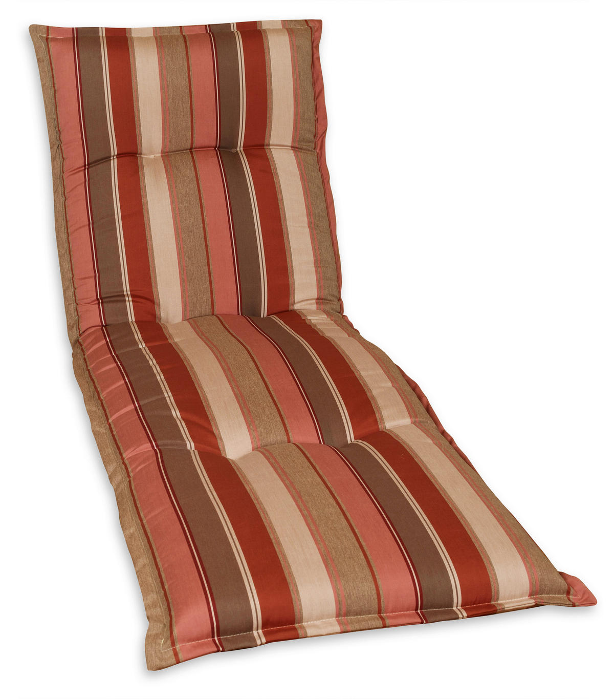 LIEGENAUFLAGE Streifen  - Hellbraun/Dunkelrosa, Basics, Textil (190/9/63cm)