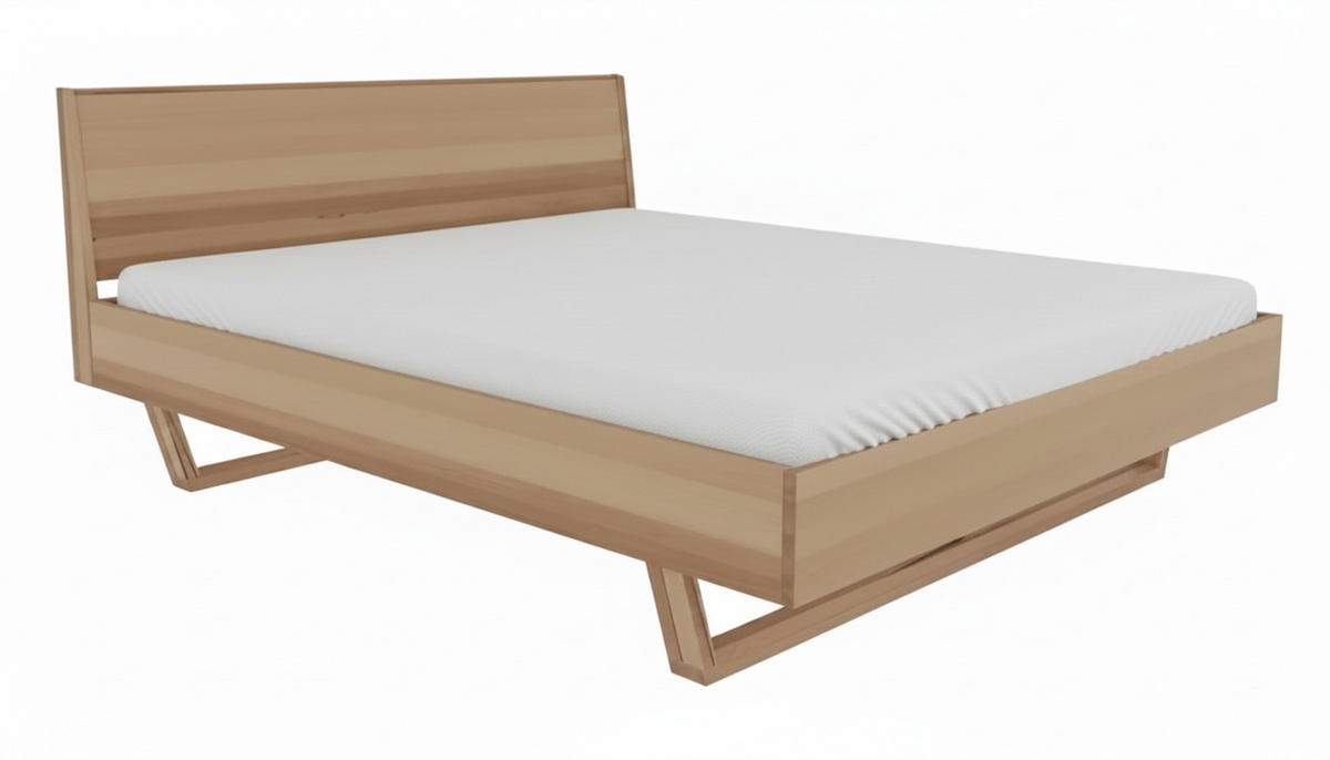 BETT 180/200 cm  Kernbuche   - Kernbuche, Modern, Holz (180/200cm) - MID.YOU
