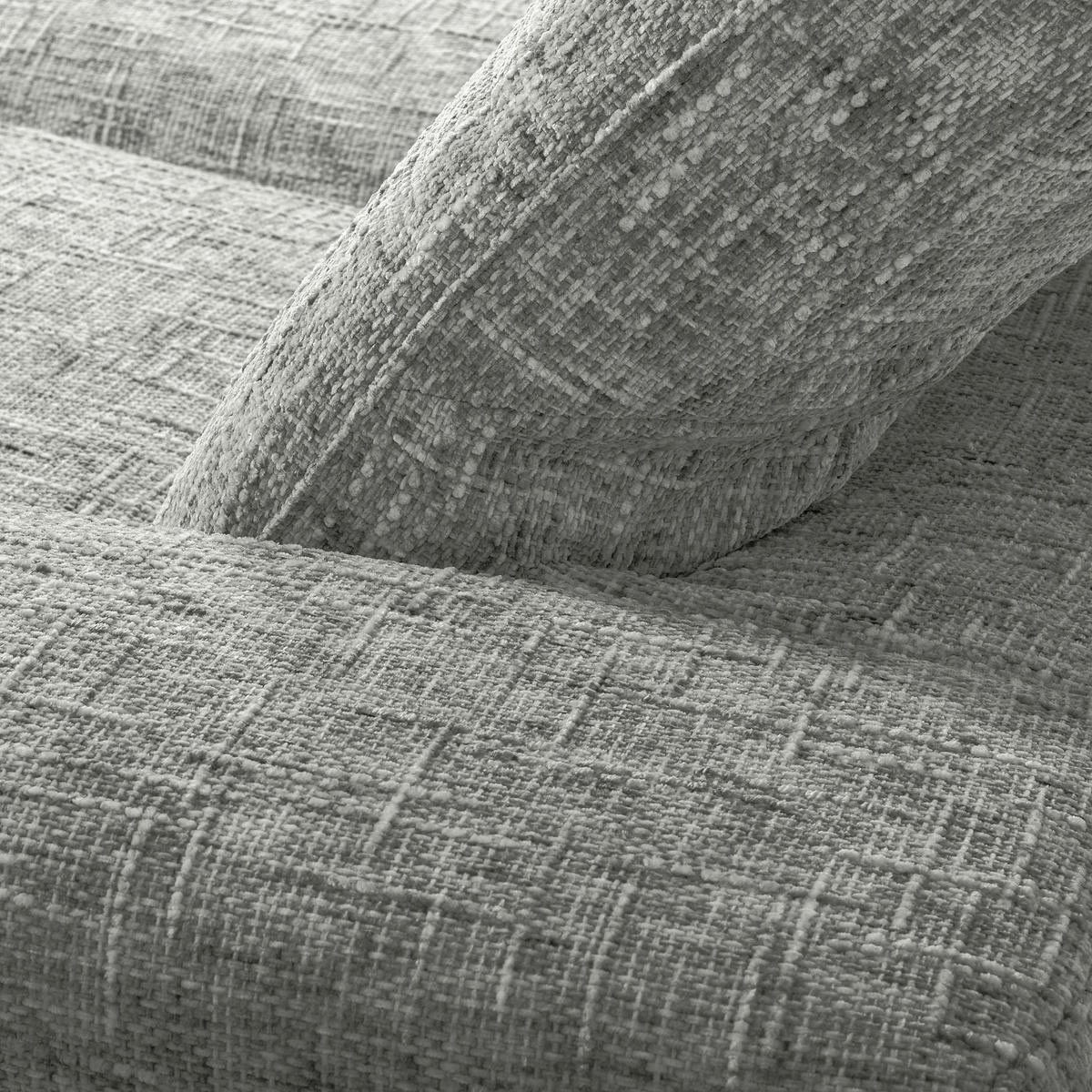 ECKSOFA PORTLAND Grau Struktur Kopfteilverstellung  - Chromfarben/Naturfarben, Design, Holz/Textil (295/187cm) - Livetastic