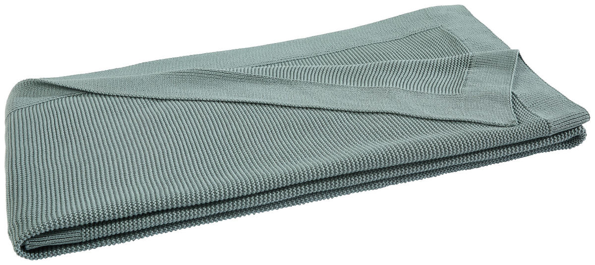 WOHNDECKE BEJA 150/200 cm  - Salbeigrün, Basics, Textil (150/200cm) - Dieter Knoll