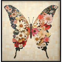 METALLBILD Tiere, Blumen  - Multicolor, Basics, Metall (30/30/2cm) - Euroart