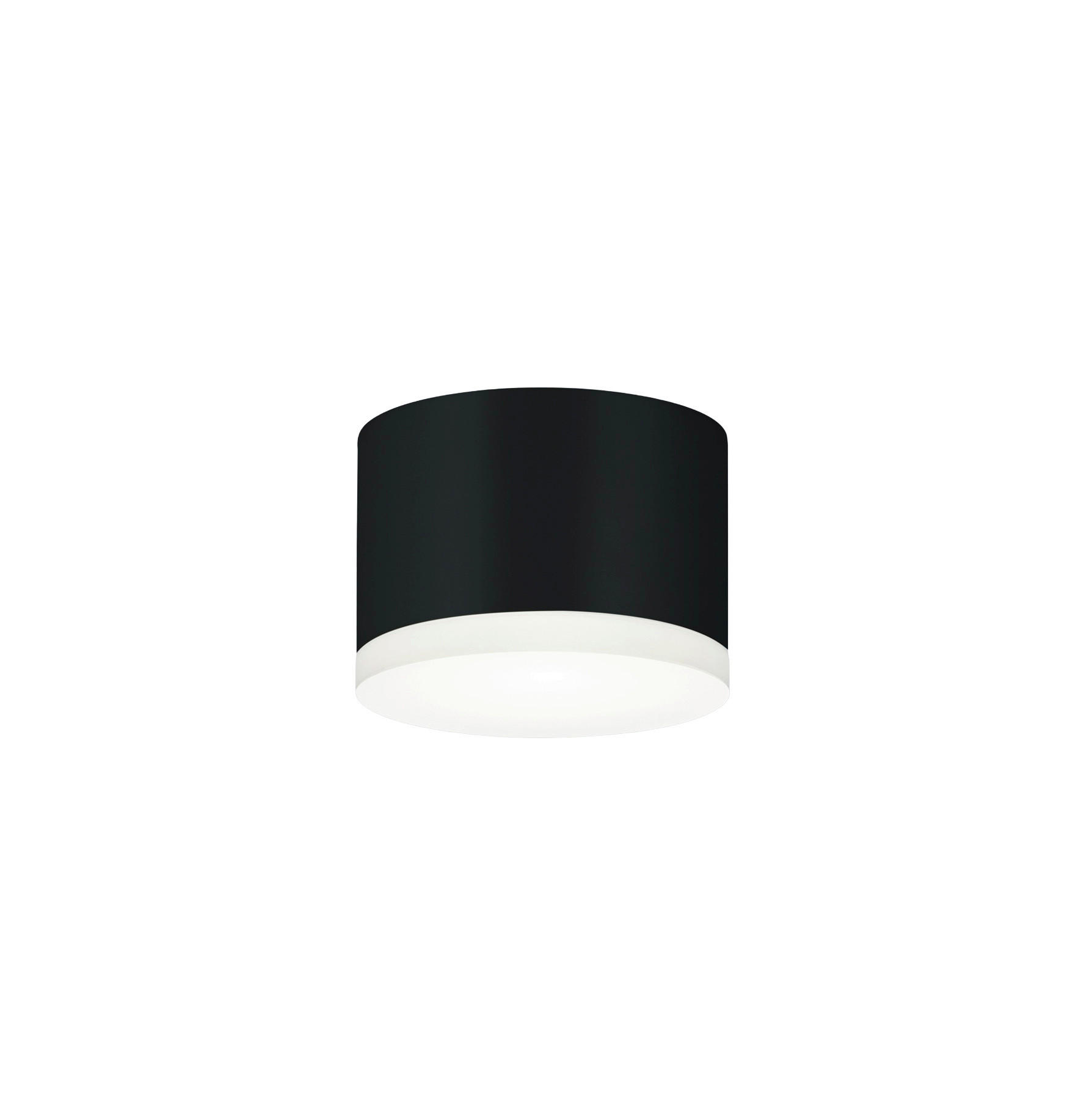 LED-BADEZIMMER-DECKENLEUCHTE Pala 10/7 cm   - Schwarz, KONVENTIONELL, Kunststoff/Metall (10/7cm) - Helestra