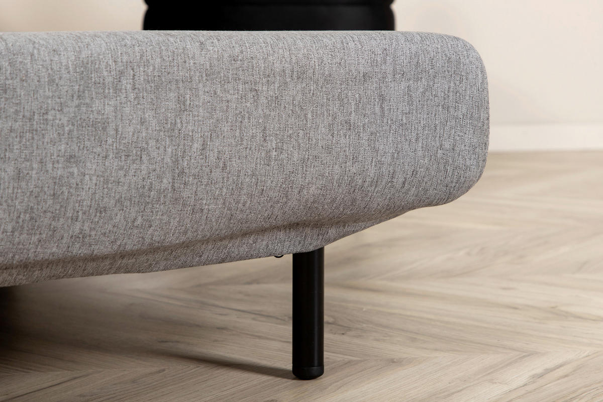 SCHLAFSESSEL in Textilgeflecht Grau, Schwarz  - Schwarz/Grau, Design, Textil/Metall (70/88/80cm) - Livetastic