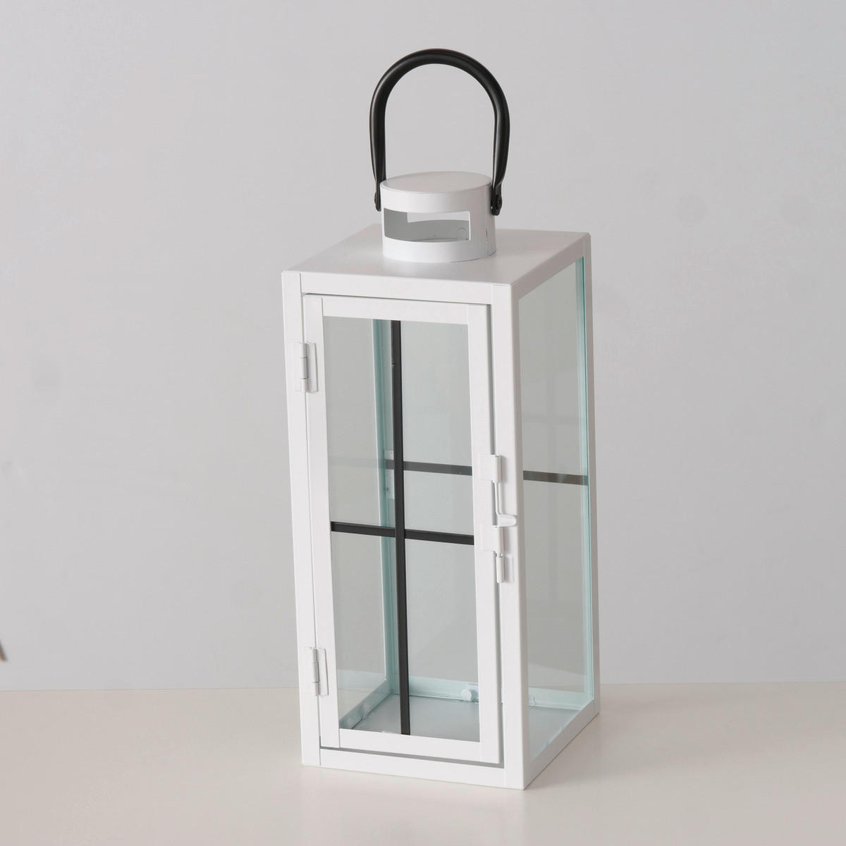 LAMPÁŠ kov, sklo - biela, Basics, kov/sklo (18,8/12,4/30cm)