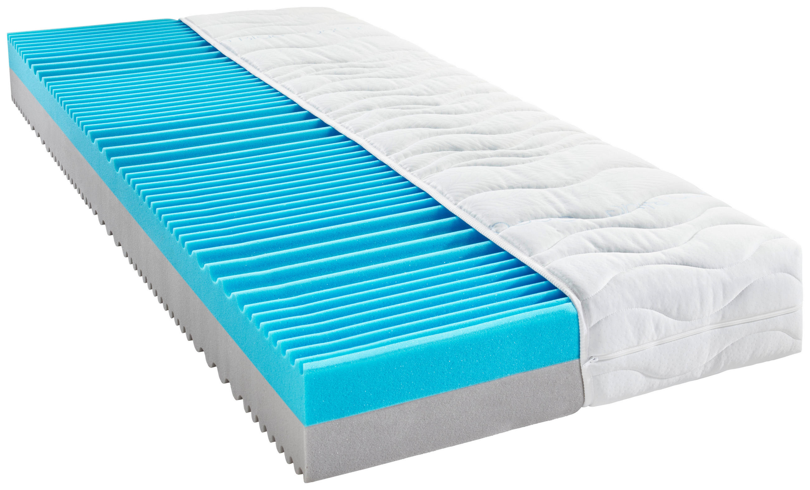 KALTSCHAUMMATRATZE 90/200 cm Höhe ca. 20 cm 7 -Zonen - Weiß, Basics, Textil (90/200cm) - Sleeptex