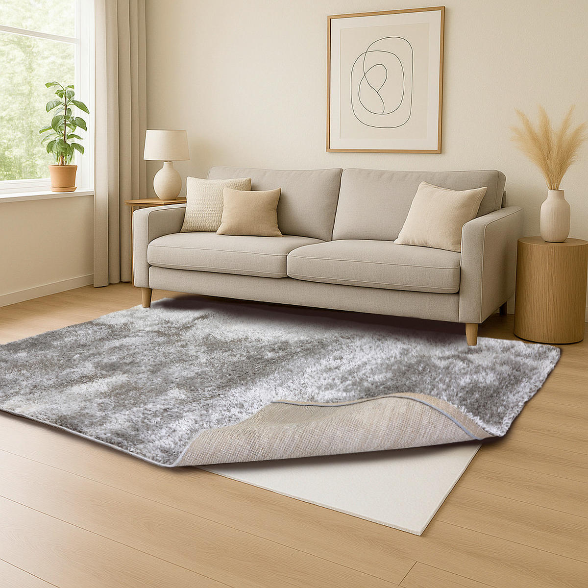 WEBTEPPICH 160/230 cm Paulie Silberfarben rechteckig  - Silberfarben, Basics, Textil (160/230cm) - Astra