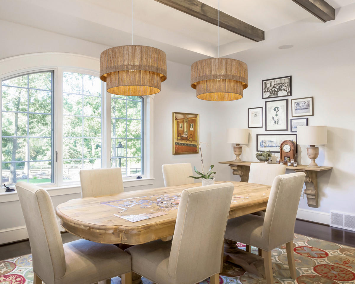 TAKLAMPA 45/27 cm  - vit/brun, Natur, metall/textil (45/27cm) - Novel