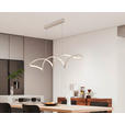 LED-HÄNGELEUCHTE 100/22/120 cm  - Sandfarben, Design, Kunststoff/Metall (100/22/120cm) - Novel