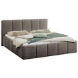 POLSTERBETT 180/200 cm  in Anthrazit  - Anthrazit/Schwarz, Design, Holz/Textil (180/200cm) - Xora