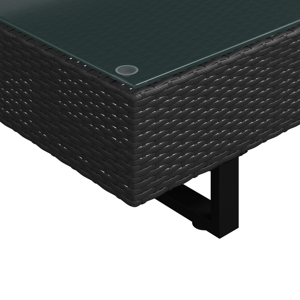 LOUNGEGARNITUR 228/188 cm Stahl  - Schwarz/Grau, KONVENTIONELL, Kunststoff/Textil (228/188cm) - Ambia Garden