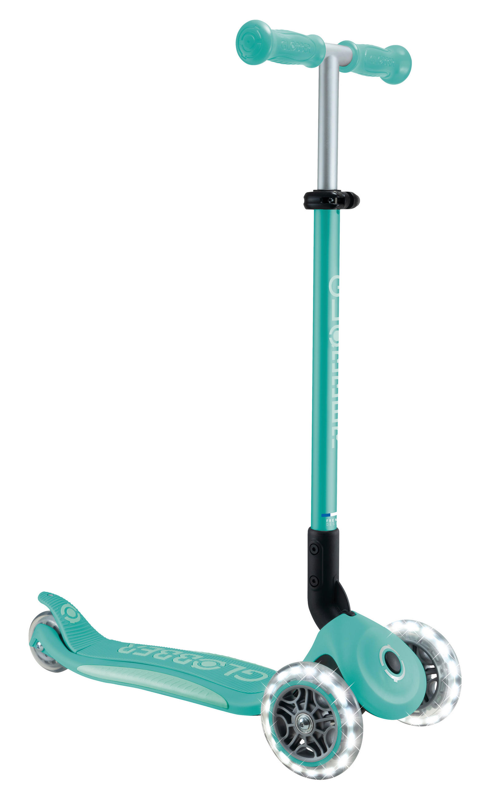 KINDERSCOOTER ELITE LIGHTS  - Mintgrün, Basics, Kunststoff (57.5/28/82.5cm) - GLOBBER