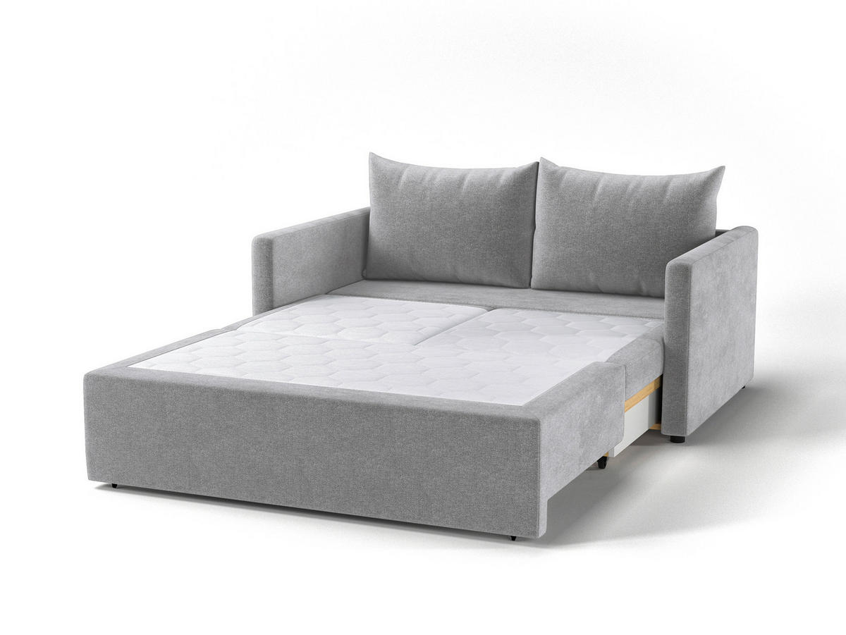 SCHLAFSOFA Flachgewebe Grau  - Schwarz/Grau, Design, Kunststoff/Textil (152/89/92cm) - MID.YOU