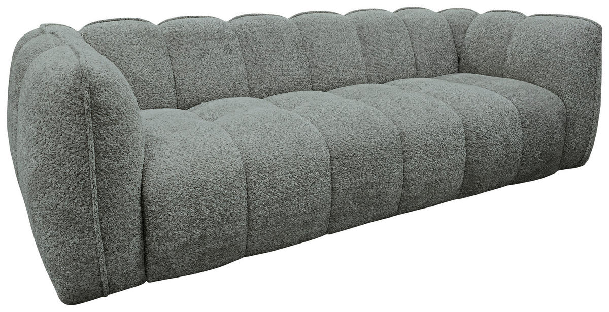BIGSOFA Chenille Grau  - Schwarz/Grau, MODERN, Kunststoff/Textil (235/73/103cm) - Carryhome