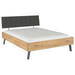 BETT 160/200 cm  in Eiche Artisan  - Eiche Artisan/Grau, Design, Holzwerkstoff/Textil (160/200cm) - Carryhome