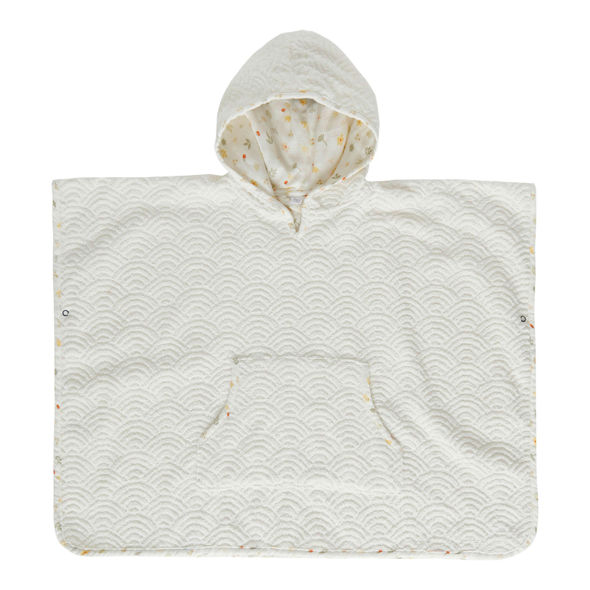 PONCHO  86/92   - Gelb/Weiß, Basics, Textil (86/92null) - Bebe Jou
