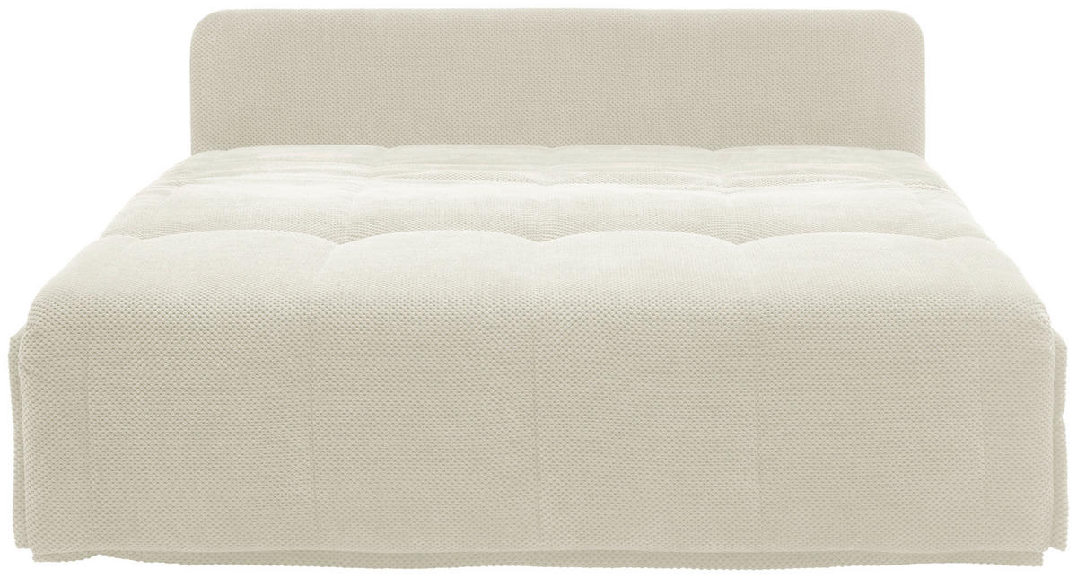 SCHLAFSOFA Velours Creme  - Creme/Schwarz, Design, Kunststoff/Textil (148/88/110cm) - Livetastic