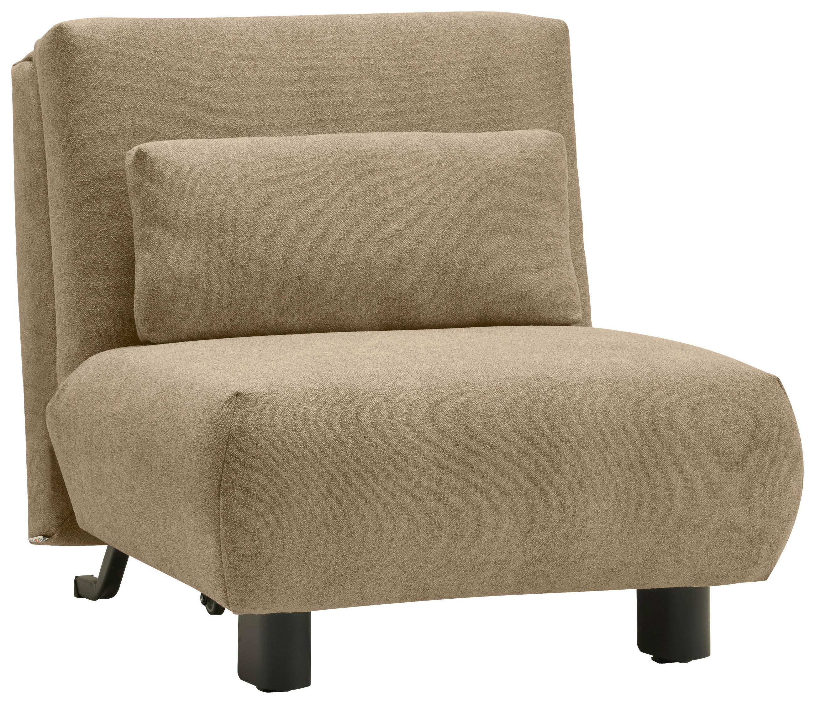 SCHLAFSESSEL Flachgewebe Braun    - Schwarz/Braun, KONVENTIONELL, Textil/Metall (90/85/100cm) - Carryhome