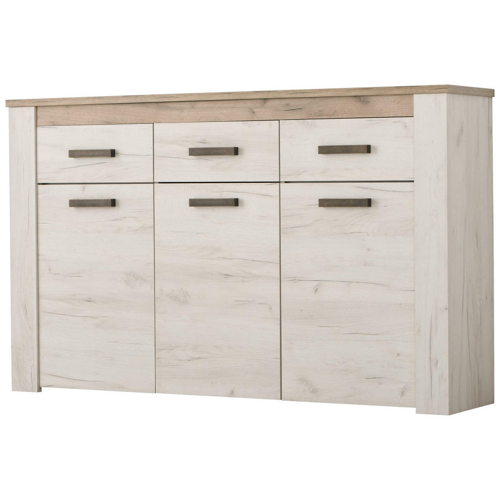 Ti'me KOMODA, barvy stříbrného dubu, šedý dub, 160/98/36,5 cm