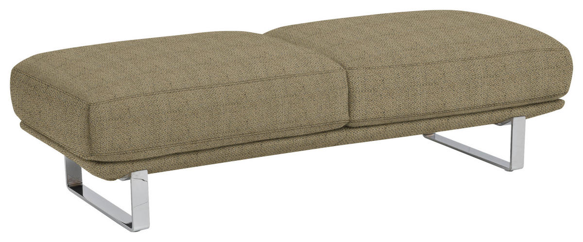 HOCKER Webstoff Braun  - Braun, Design, Textil/Metall (160/44/60cm) - Dieter Knoll