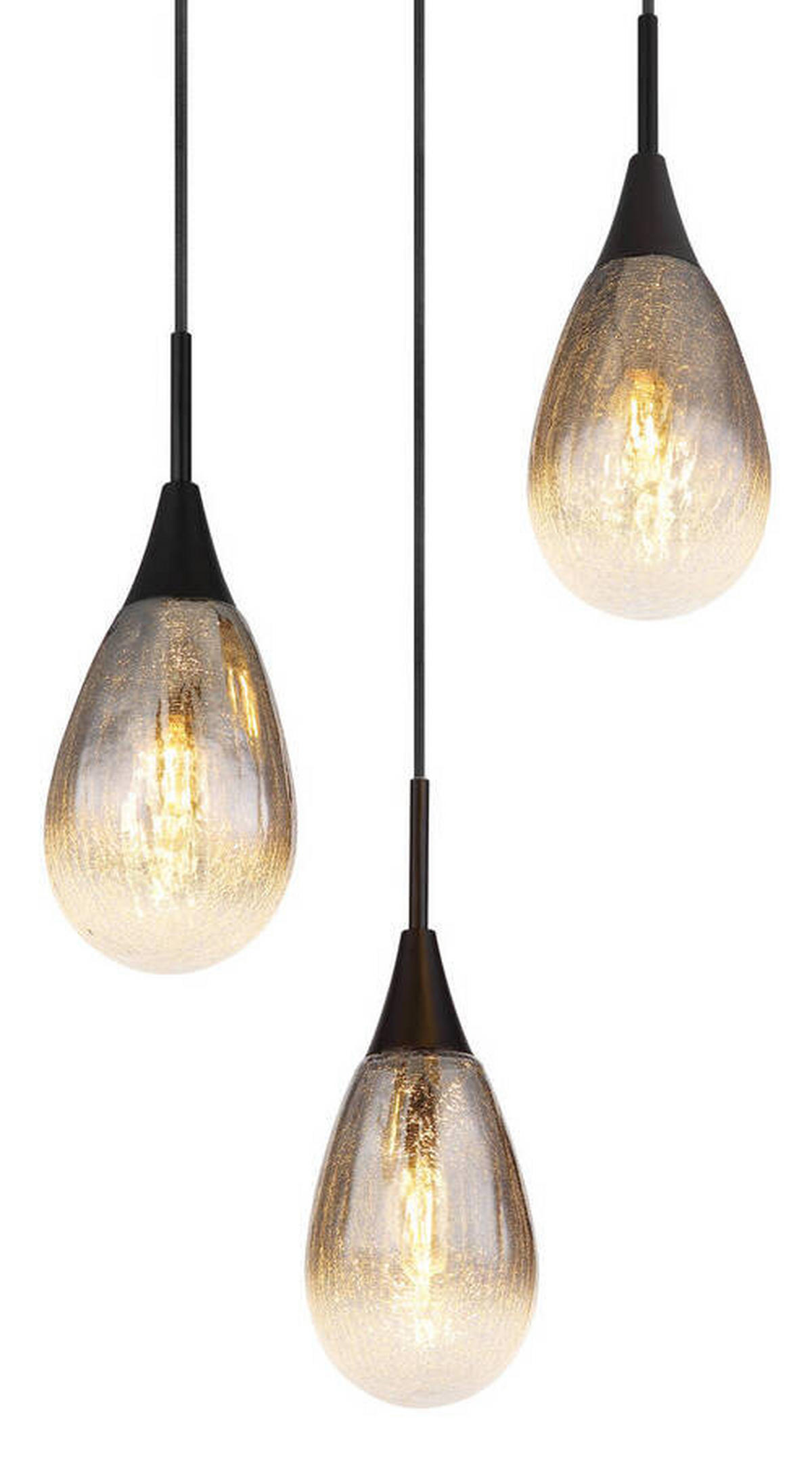 VISEČA SVETILKA        40/120 cm      E14 - siva/črna, Trend, kovina/steklo (40/120cm)