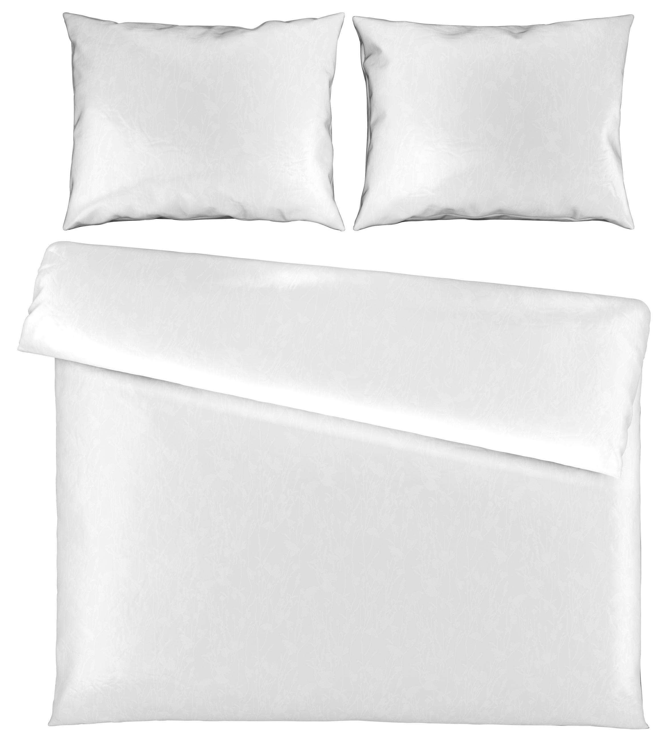 BETTWÄSCHESET Satin 200/210 cm  65 cm/100 cm  - Weiss, Konventionell, Textil (200/210cm) - Novel