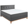 BOXBETT 180/200 cm  in Anthrazit  - Eichefarben/Anthrazit, MODERN, Holz/Textil (180/200cm) - Livetastic