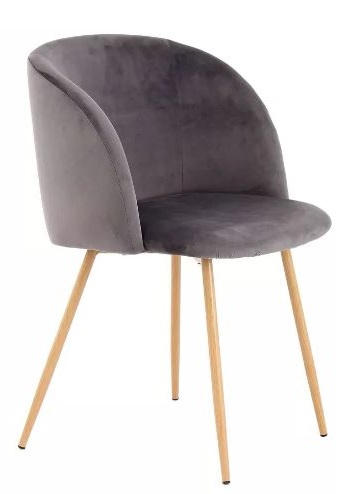 Schalenstuhl Celina Grau Gepolstert 2er-Set