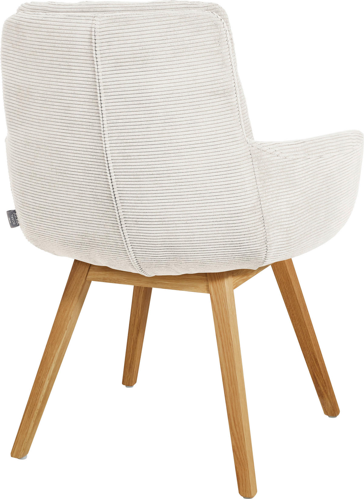 ARMLEHNSTUHL  in Cord  - Weiss/Eichefarben, Design, Holz/Textil (63/90/69cm) - Johann Jakob