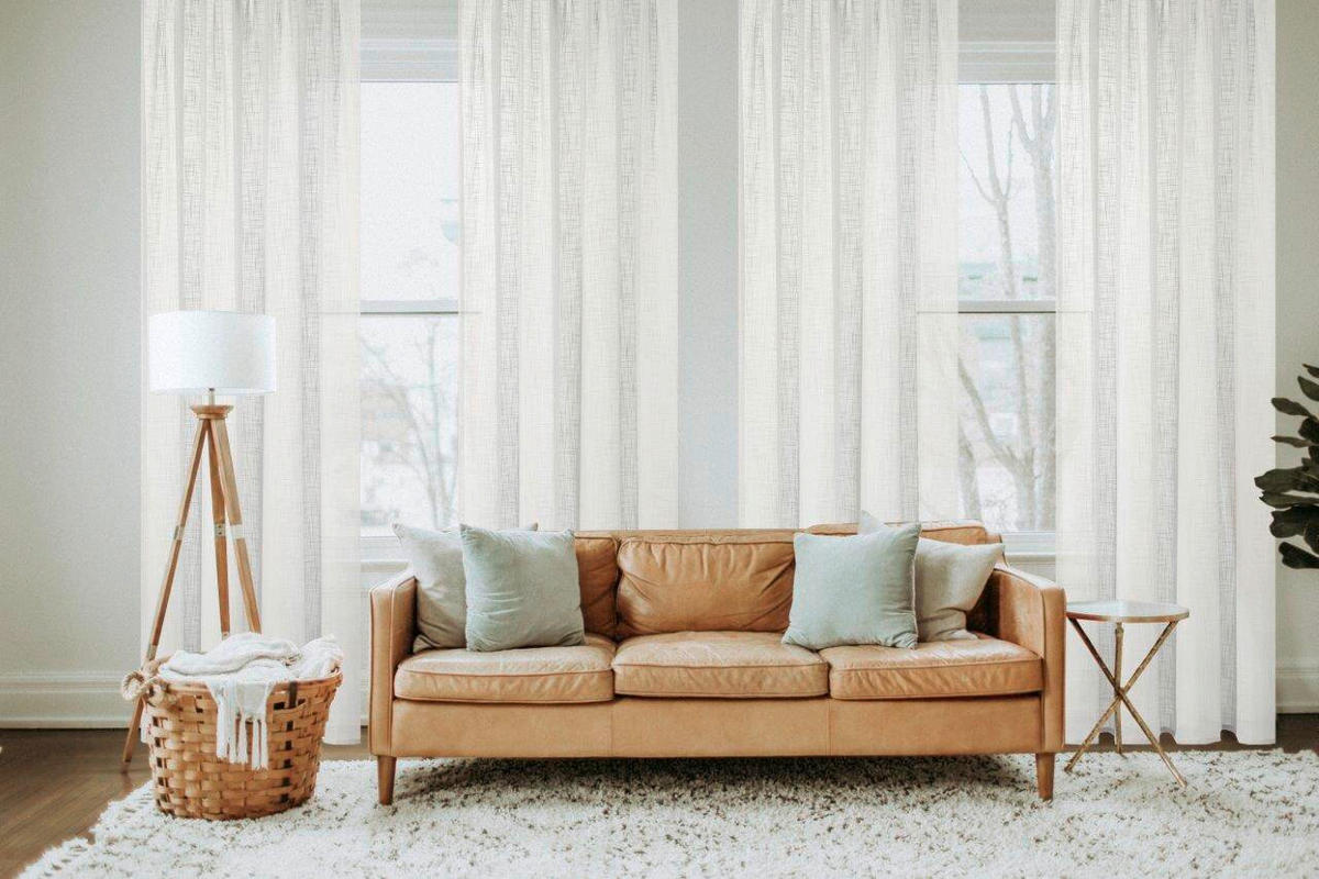 FERTIGVORHANG  halbtransparent   140/160 cm 2 Stück  - Weiß, Basics, Textil (140/160cm)