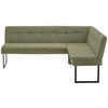 ECKBANK 213/155 cm Webstoff Hellgrün   - Schwarz/Hellgrün, Design, Textil/Metall (213/155cm) - Novel
