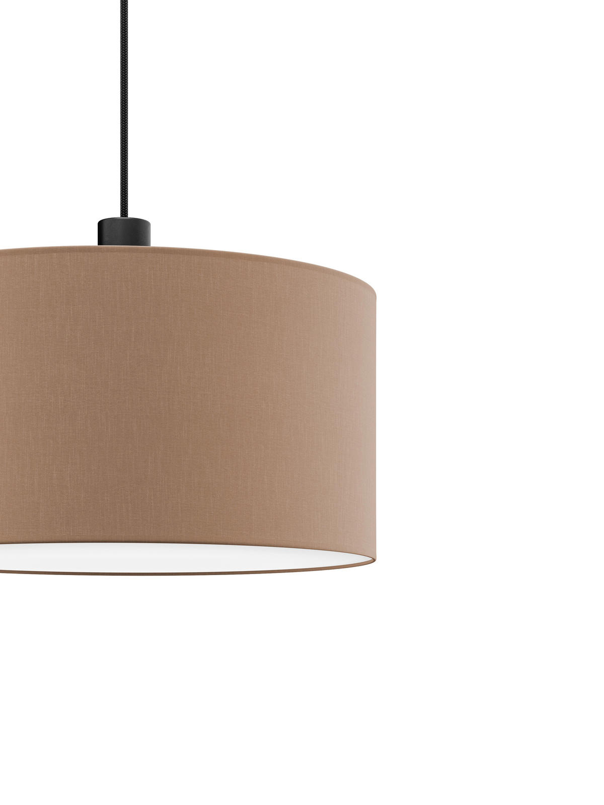 FÜGGŐLÁMPA 50/130 cm  - világosbarna, Basics, műanyag/textil (50/130cm)