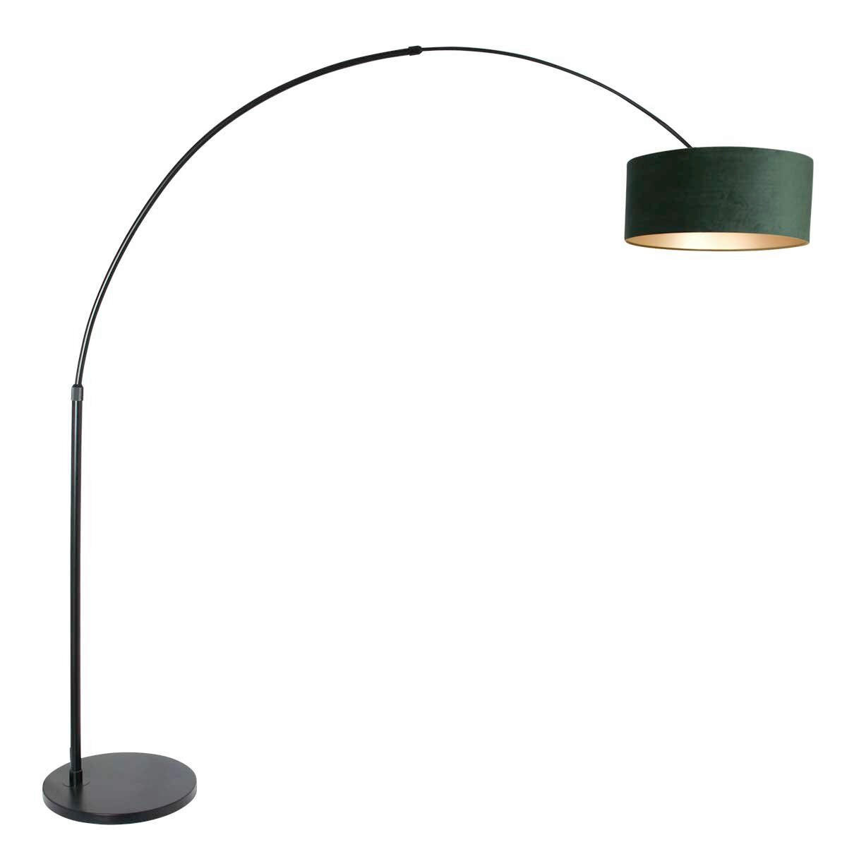 STEHLEUCHTE SPARKLED LIGHT 50/240/230 cm  - Schwarz/Grün, Trend, Leder/Metall (50/240/230cm)