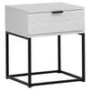 NACHTSCHRANK 42,5/52/38,5 cm  - Schwarz/Weiß, KONVENTIONELL, Holzwerkstoff/Metall (42,5/52/38,5cm) - Boxxx