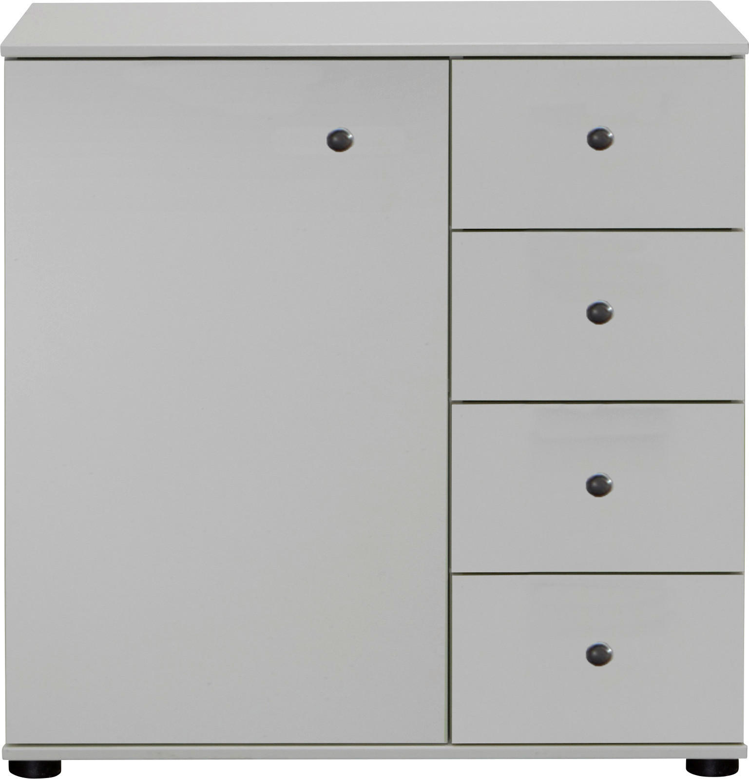 SIDEBOARD  130/83/41 cm 4 Schublade(n)  - Schwarz/Weiß, KONVENTIONELL, Holzwerkstoff/Kunststoff (130/83/41cm) - Boxxx