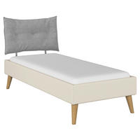 BETT 90/200 cm  in Champagner  - Wildeiche/Champagner, Design, Holz/Textil (90/200cm) - Carryhome