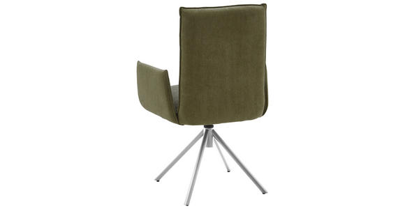 ARMLEHNSTUHL in Flachgewebe - Edelstahlfarben/Grün, Design, Textil/Metall (59/93/59cm) - Dieter Knoll