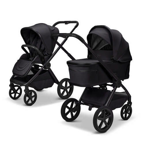 KOMBIKINDERWAGEN  Gio Fold ETPU  Onyx  - Schwarz, Basics, Textil/Metall (120/58/92cm) - Moon Edition