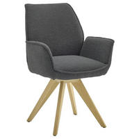 ARMLEHNSTUHL  in Bouclé  - Wildeiche/Eichefarben, Design, Holz/Textil (63/91/65cm) - Musterring