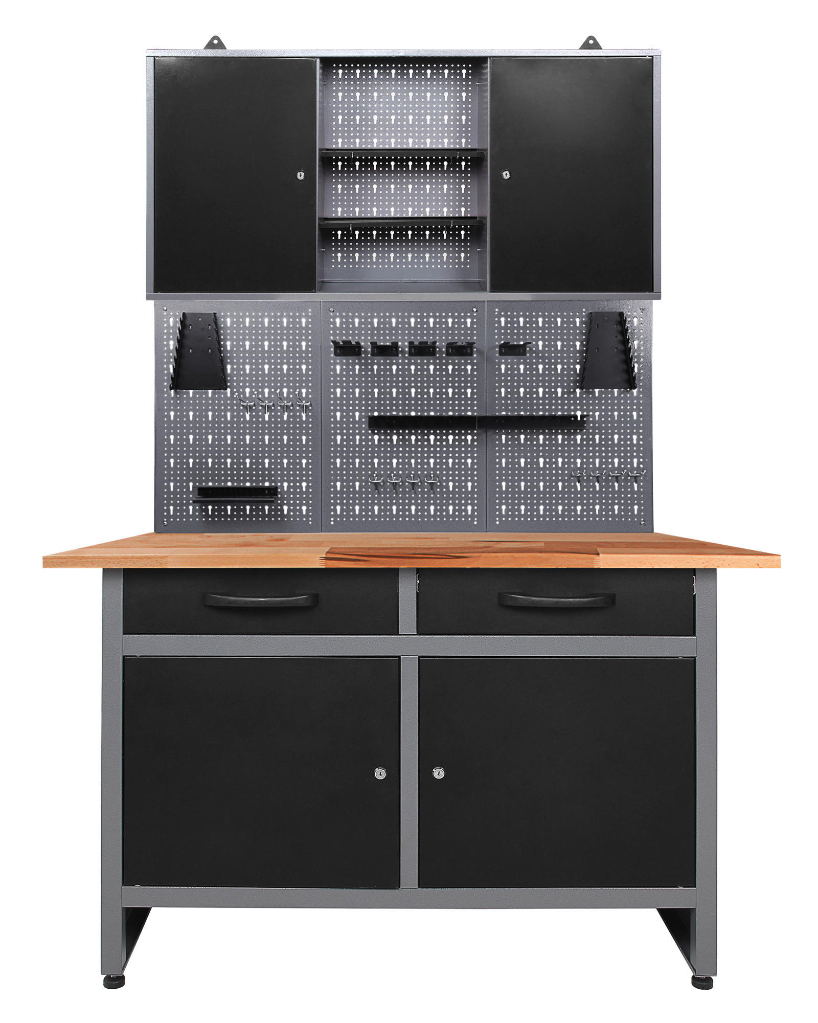 XXXLutz Werkbankset Anthrazit, Grau 120x205x60 cm