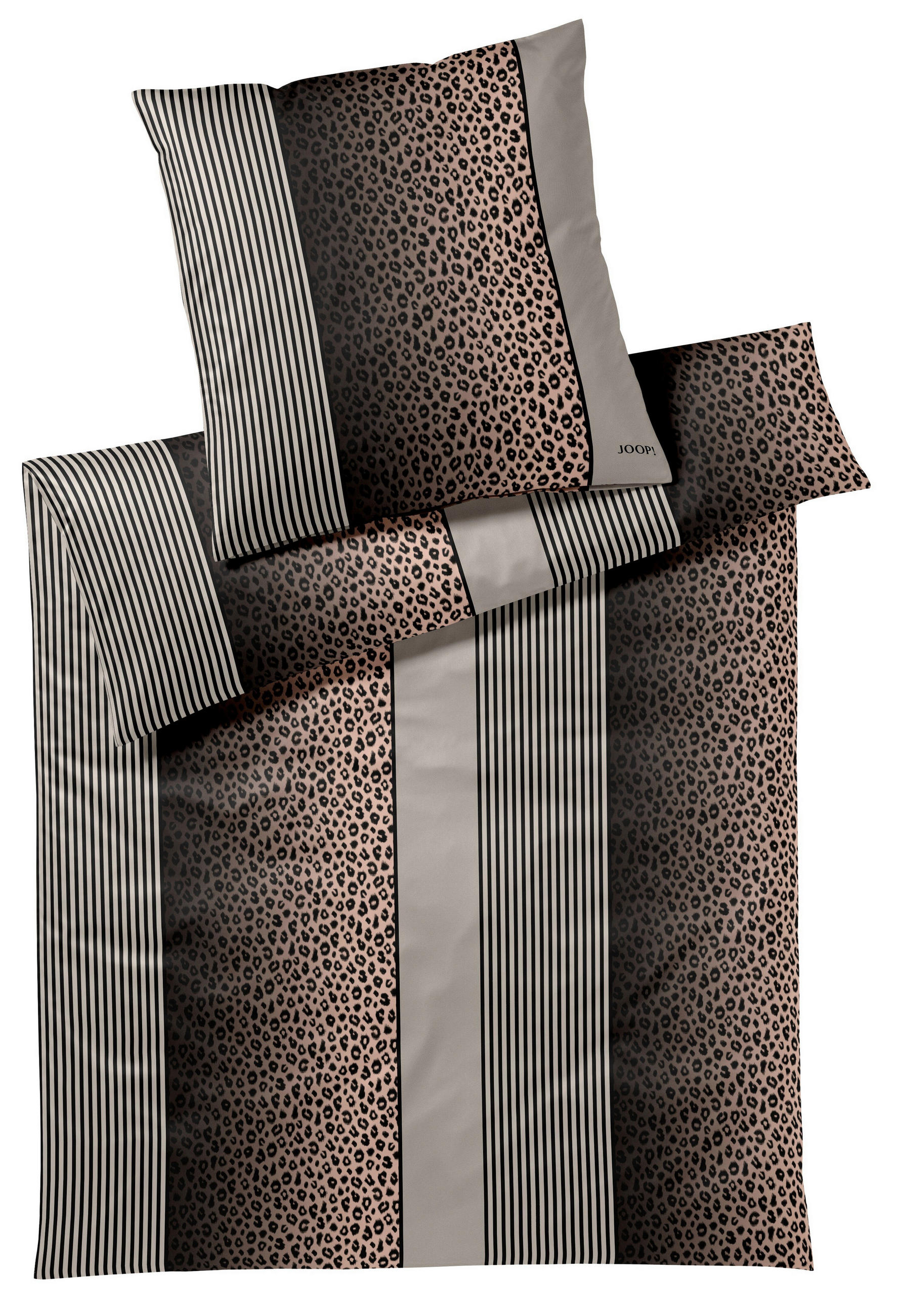 BETTWÄSCHE Joop! Leo Makosatin 135/200 cm  - Taupe, Design, Textil (135/200cm) - Joop!