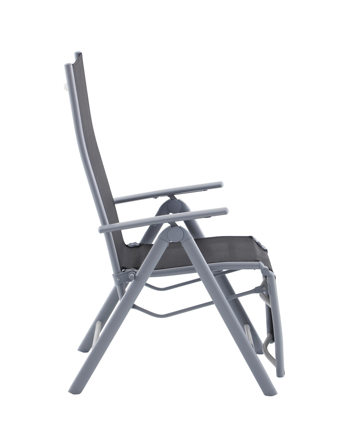 GARTENSESSEL Aluminium Grau, Schwarz  - Schwarz/Grau, MODERN, Kunststoff/Metall (56/112/81cm) - Gardenson