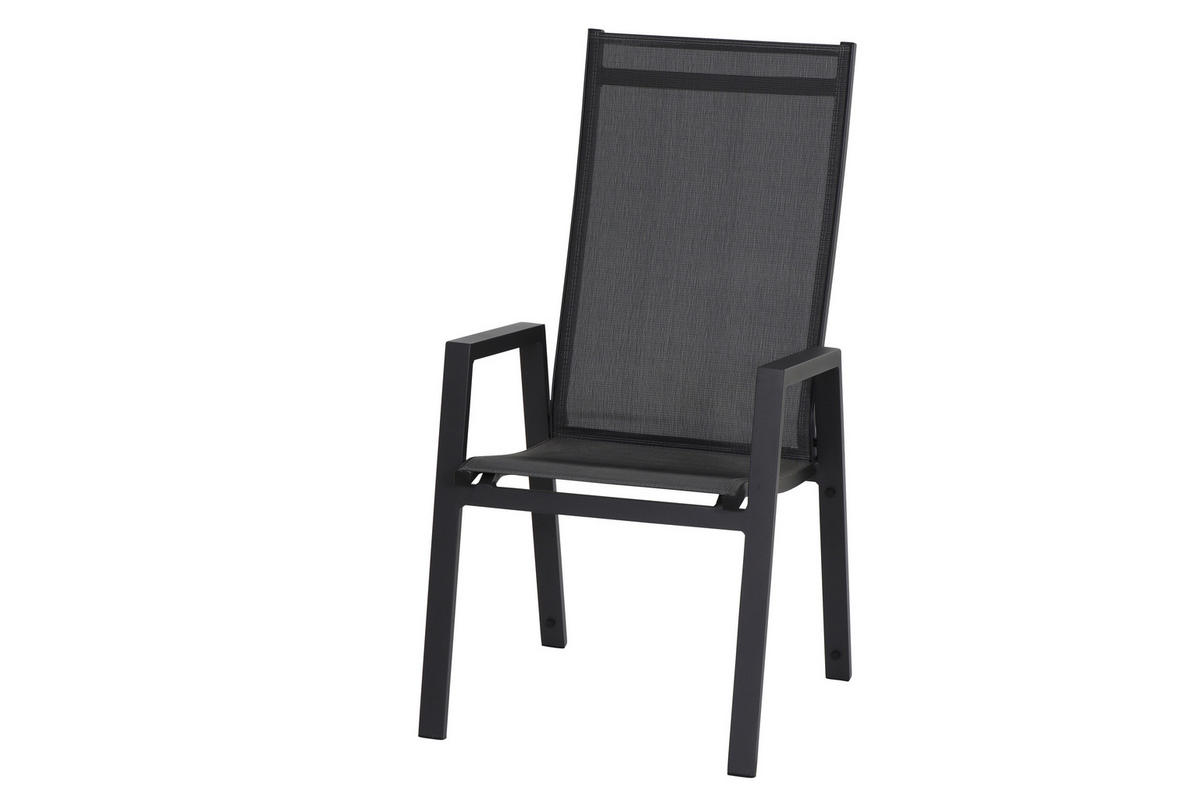 STAPELSESSEL in Metall, Kunststoff Anthrazit  - Anthrazit, KONVENTIONELL, Kunststoff/Metall (60/111,5/74cm) - Siena Garden