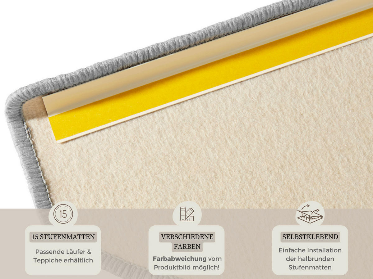 FUßMATTE   Hellgrau  - Hellgrau, Basics, Kunststoff (23/0,7/65cm) - Hanse Home