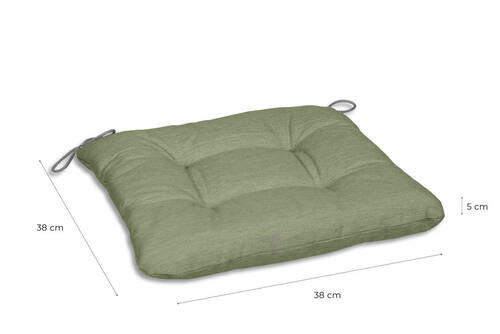 GARTENSITZKISSEN 2er-Set in Hellgrün Uni  - Hellgrün, Basics, Textil (38/5/38cm)