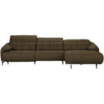 ECKSOFA in Echtleder Taupe  313/165 cm  - Taupe/Cognac, Design, Leder/Metall (313/165cm) - Emilio Belluti