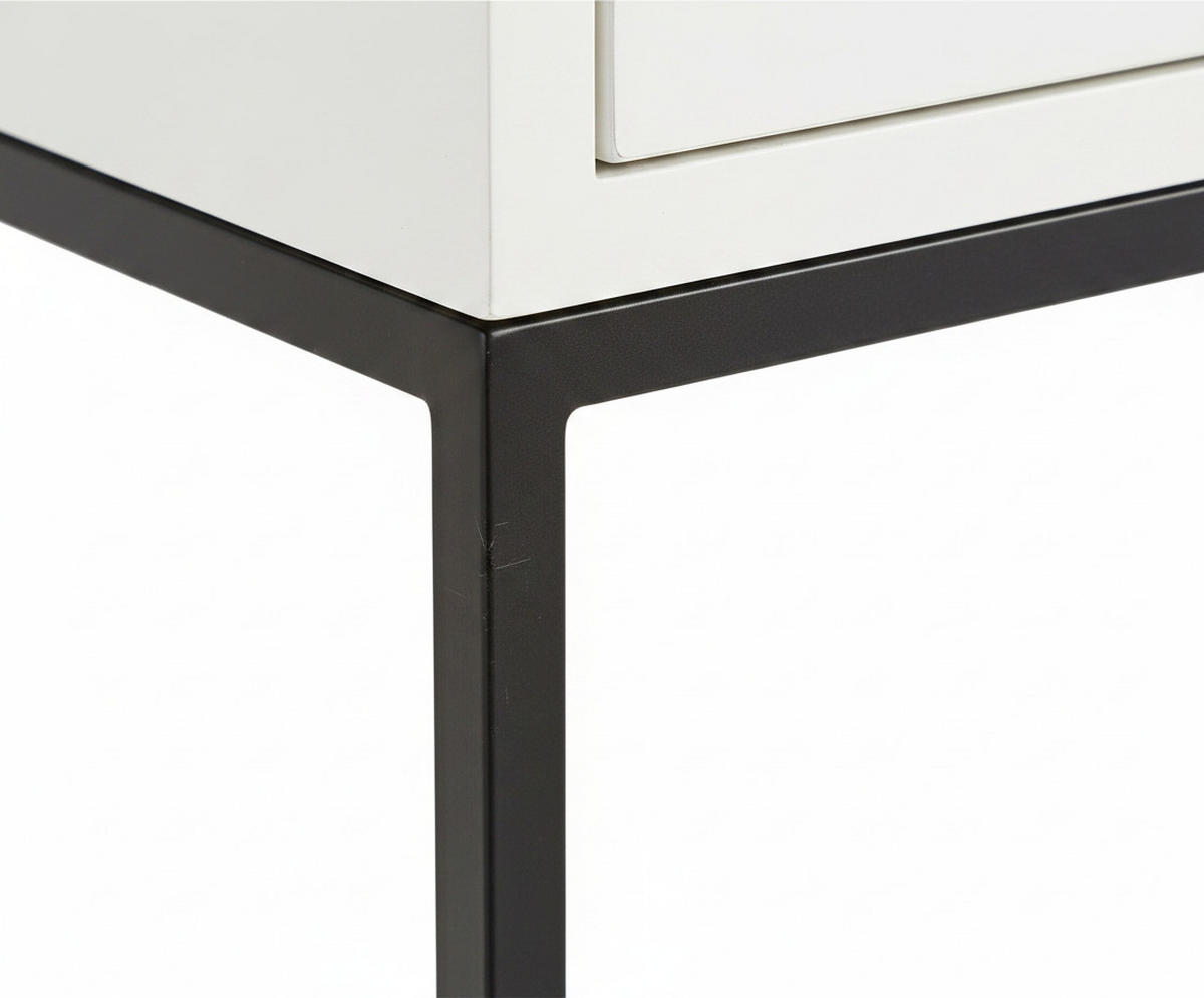 SCHMINKTISCH Schwarz, Weiss  - Weiss/Schwarz, Design, Glas/Holzwerkstoff (120/35/80cm) - Novel