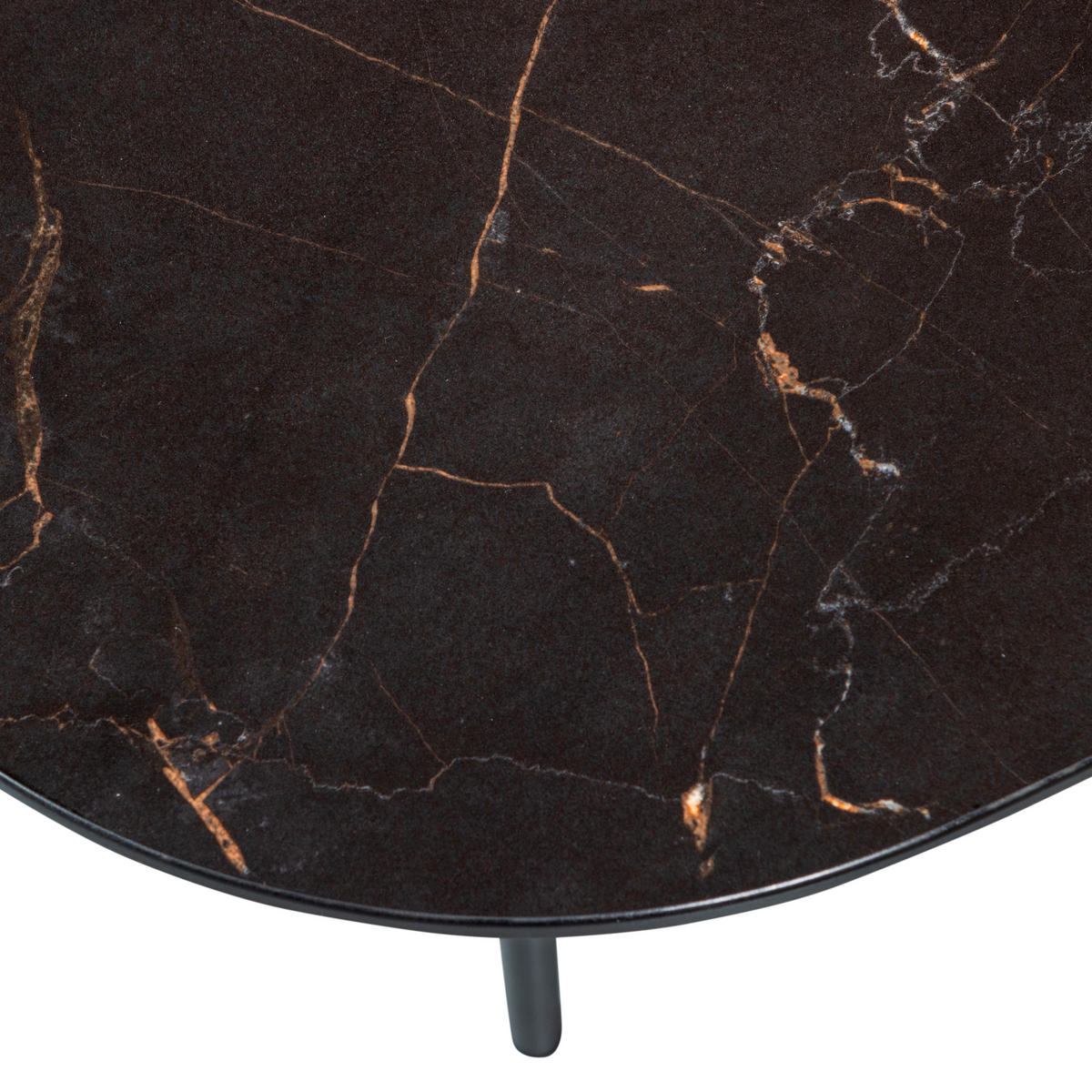 COUCHTISCH in Metall, Keramik 70/70/38 cm  - Schwarz, Design, Keramik/Metall (70/70/38cm) - Livetastic