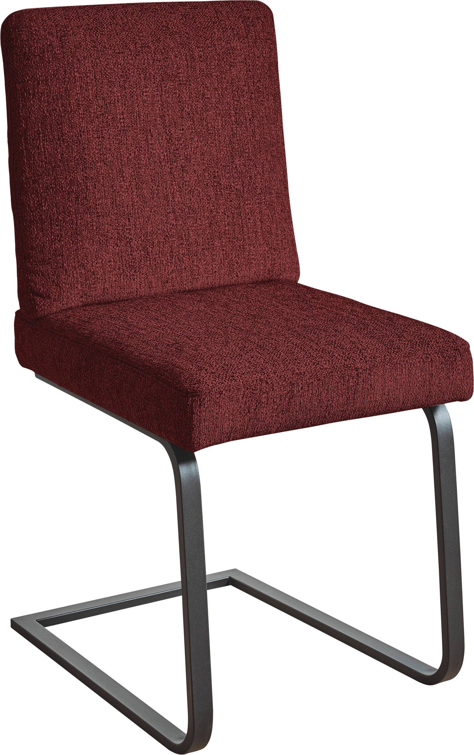 SCHWINGSTUHL  in Stahl Chenille  - Rot/Schwarz, Design, Textil/Metall (46/92/60cm) - Dieter Knoll