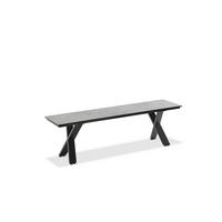 GARTENBANK 180/46/40 cm  in Grau  - Anthrazit/Grau, Design, Kunststoff/Metall (180/46/40cm)