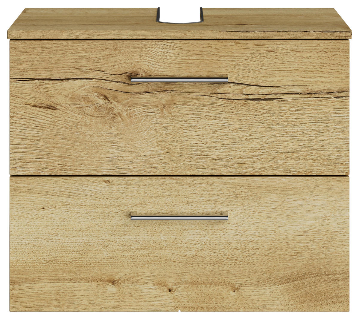 WASCHBECKENUNTERSCHRANK 60/49,8/38,3 cm  - Chromfarben/Wildeiche, KONVENTIONELL, Holzwerkstoff/Metall (60/49,8/38,3cm) - Sadena